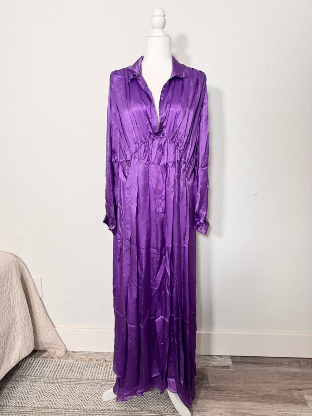 Forte Forte V-neck silk maxi dress